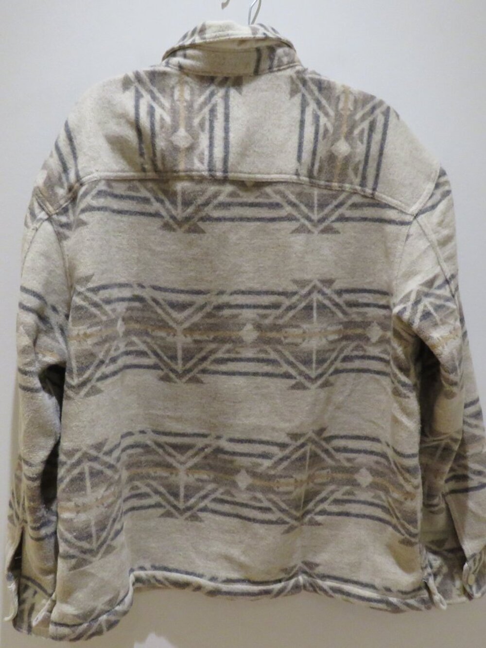 AMERICAN EAGLE Aztec Southwestern Shirt Shacket Jacket Cocoa Cream Large Outdoor - Picture 13 of 15